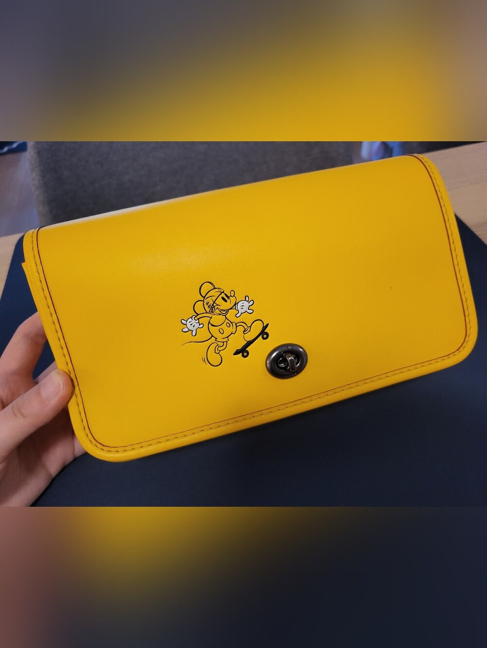 Coach x Disney Collaboration Mickey Mouse Skateboard Penny Crossbody Bag